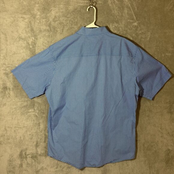 Cinch Shirt Mens XL Blue Polka Dot Modern Short Sleeve Button Up Western Cowboy - Picture 5 of 10